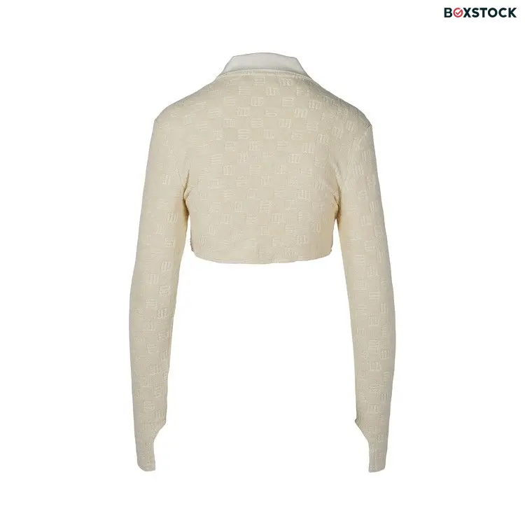 Ambush All Over Monogram Asymmetric Jacket 'Beige' Cream Spring/Summer 2022