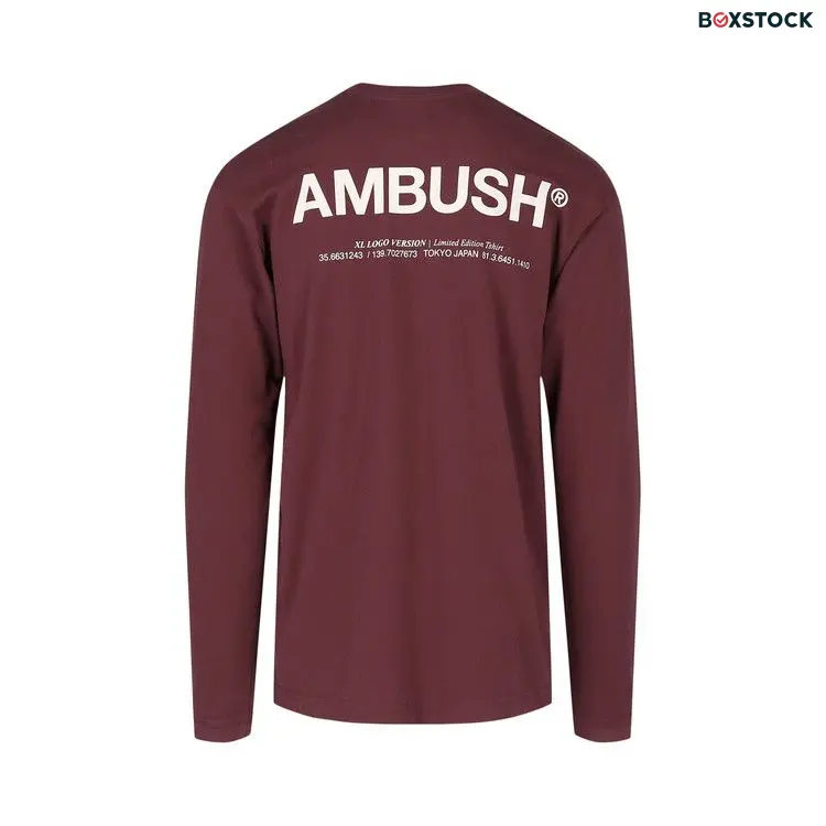 Ambush Long-Sleeve Logo Tee 'Wine' Purple