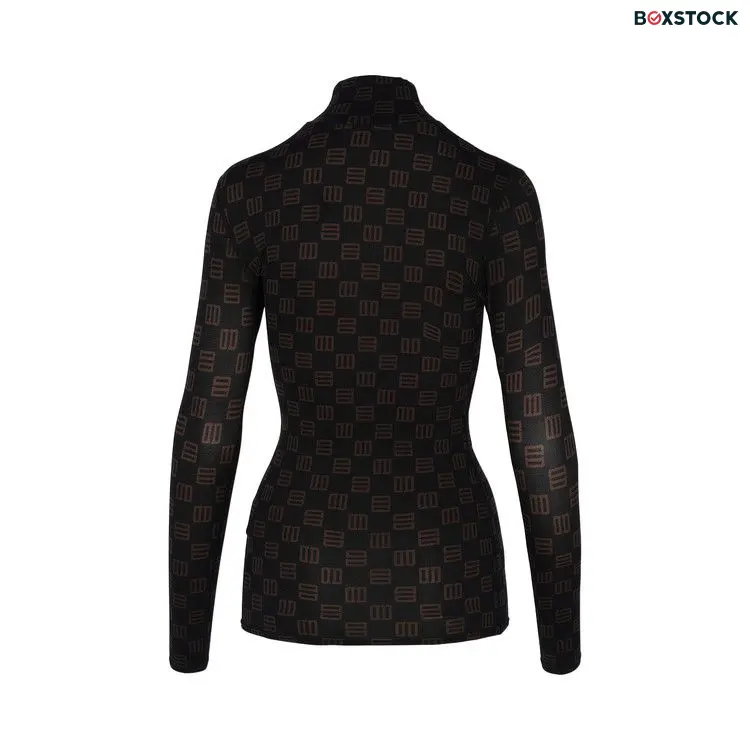 Ambush Monogram Fitted Turtleneck 'Black' Spring/Summer 2022