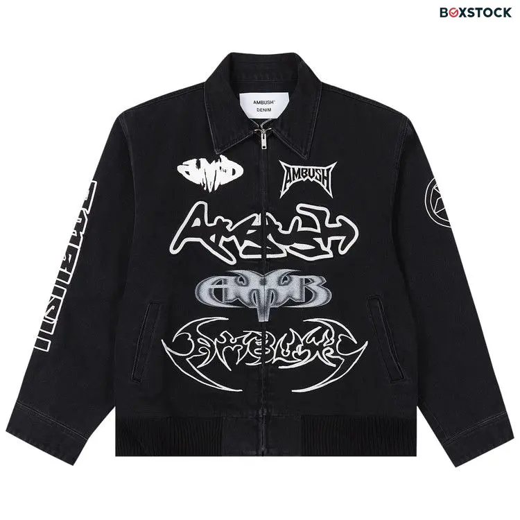 Ambush Patch Denim Bomber Jacket 'Black' Spring/Summer 2024