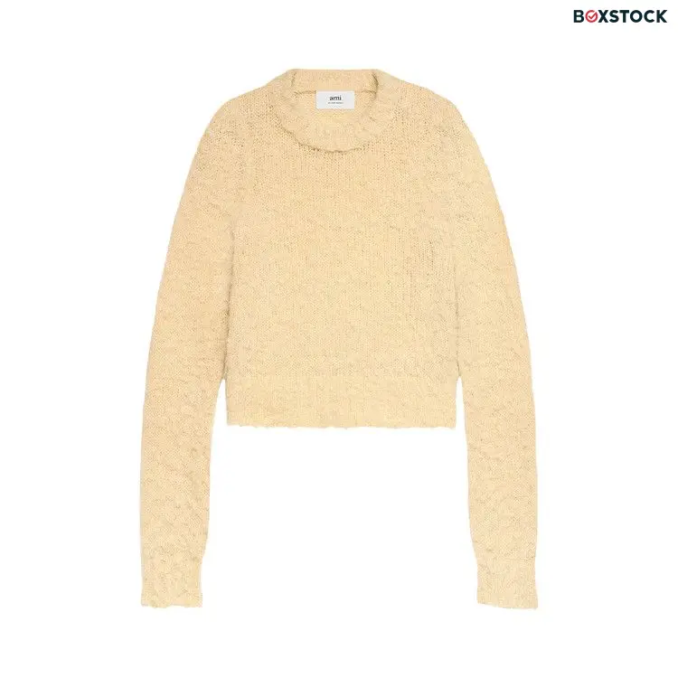 Ami Crewneck Sweater 'Vanilla' Yellow Fall/Winter 2023