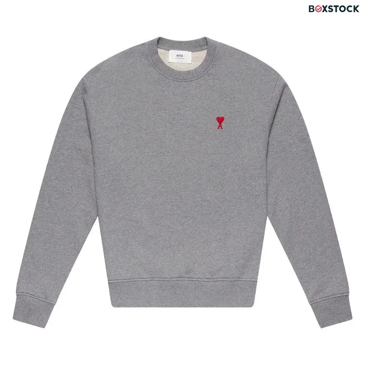 Ami Small Logo Sweatshirt 'Heather Grey' Fall/Winter 2022