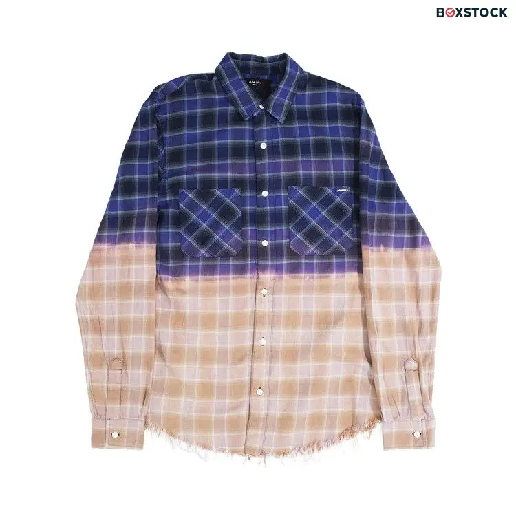 Amiri Bleached Flannel 'Navy' Blue Spring/Summer 2021
