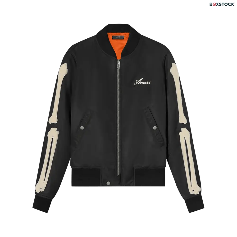 Amiri Bones Bomber 'Black' Fall/Winter 2022