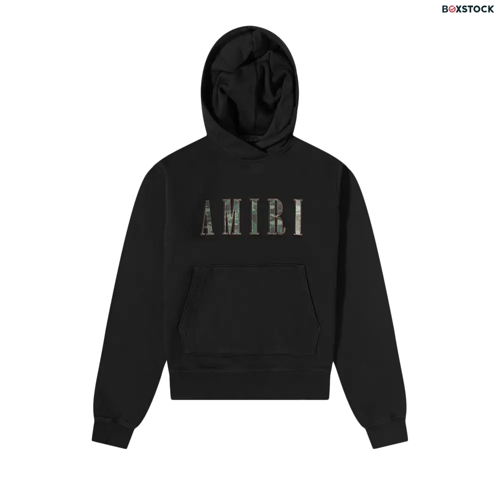 Amiri Camo Fill Logo Hoodie 'Black' Fall/Winter 2022