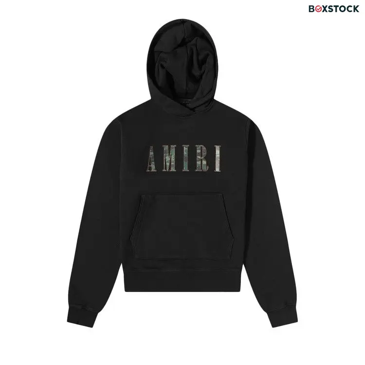 Amiri Camo Fill Logo Hoodie 'Black' Fall/Winter 2022