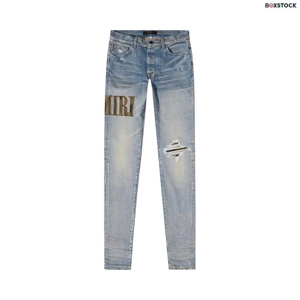 Amiri Core Appliqué Jean 'Clay Indigo' Blue Fall/Winter 2022