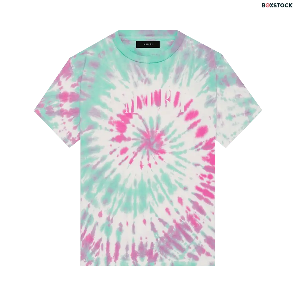 Amiri Core Logo Tie Dye Tee 'Pea/Ice/Blanc' White Fall/Winter 2021