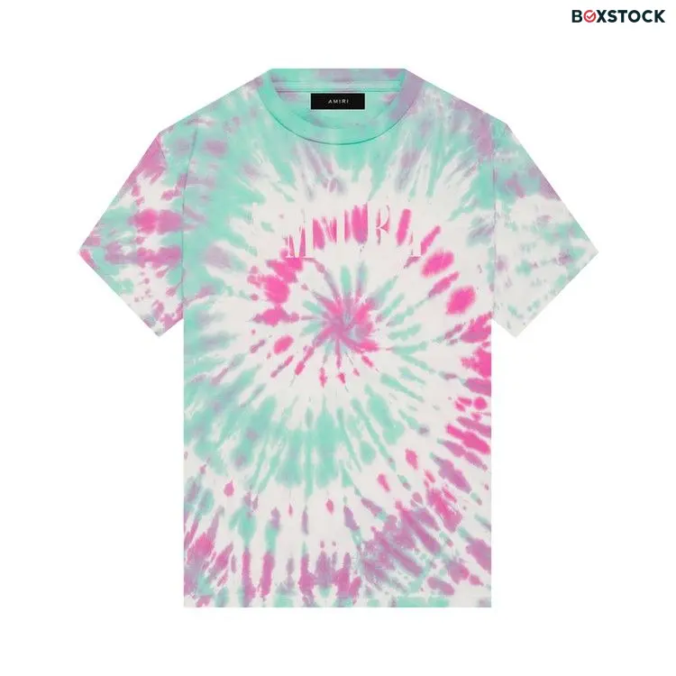 Amiri Core Logo Tie Dye Tee 'Pea/Ice/Blanc' White Fall/Winter 2021