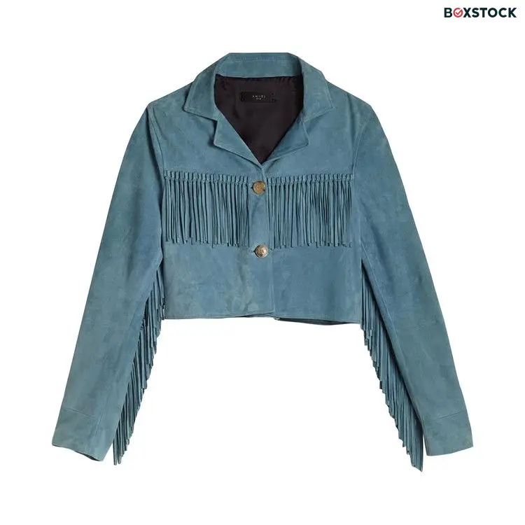 Amiri Cropped Fringe Biker Outerwear 'Cobalt' Blue Spring/Summer 2020