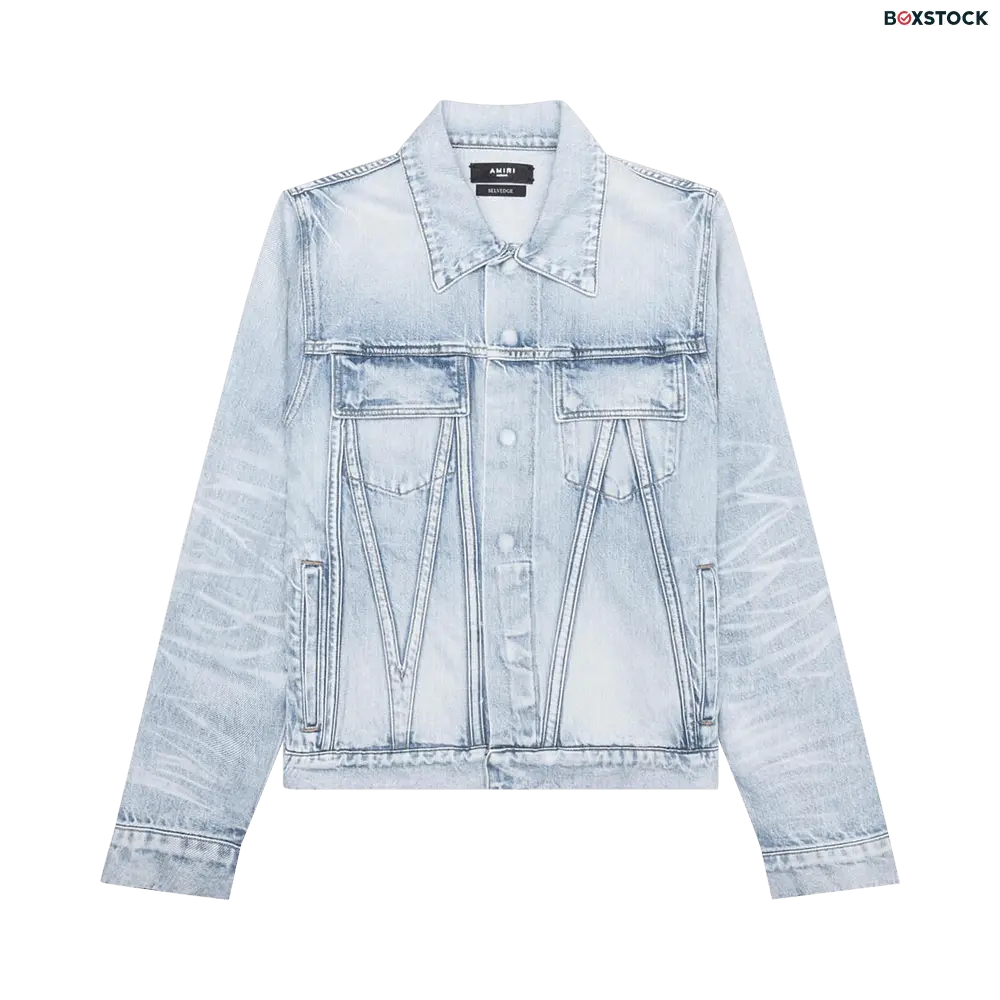 Amiri Japanese Selvedge Trucker 'Perfect Indigo' Blue Fall/Winter 2024