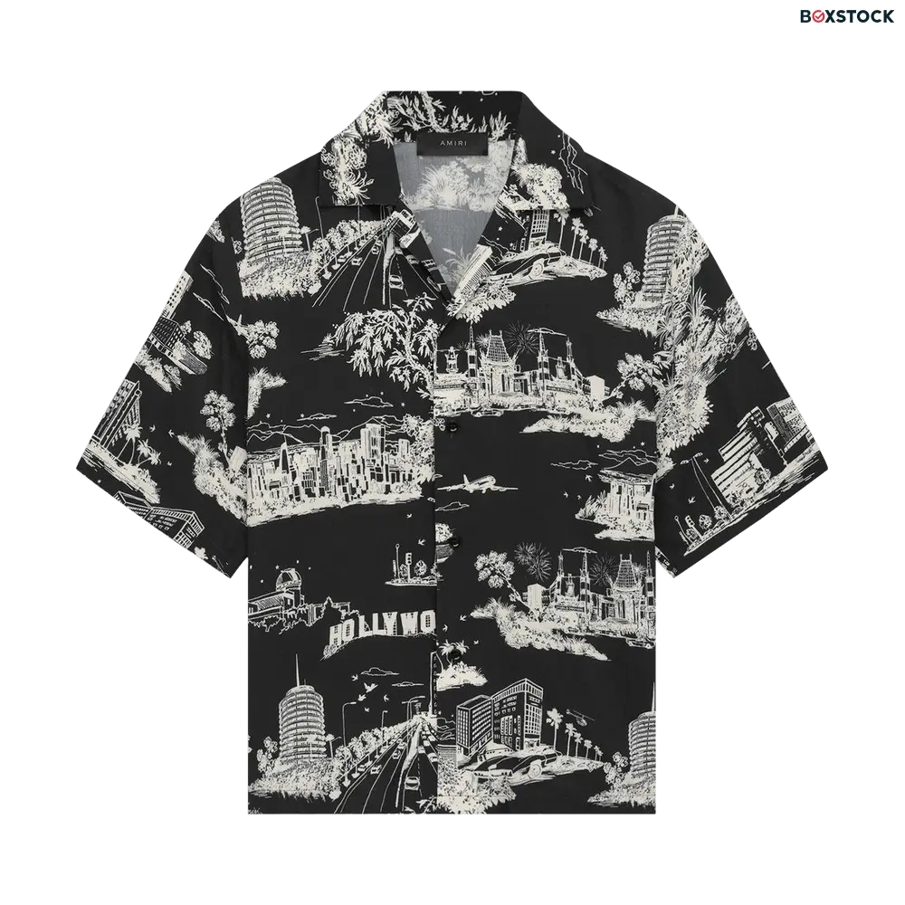 Amiri LA Landmark Camp Shirt 'Black' Fall/Winter 2024