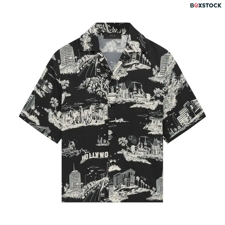 Amiri LA Landmark Camp Shirt 'Black' Fall/Winter 2024