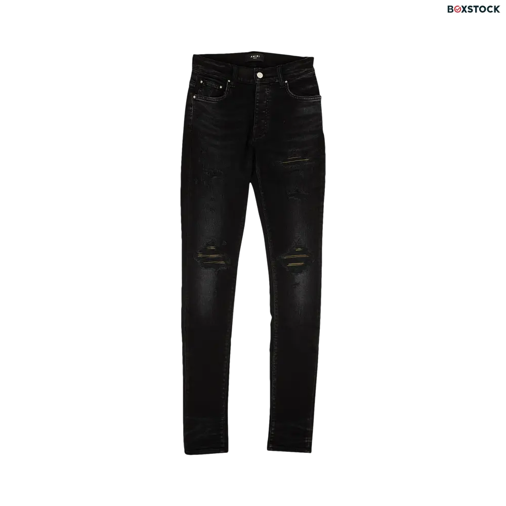 Amiri Leather Camo Mx1 'Aged Black' Fall/Winter 2022