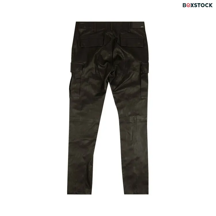 Amiri Leather Cargo Pants 'Black'
