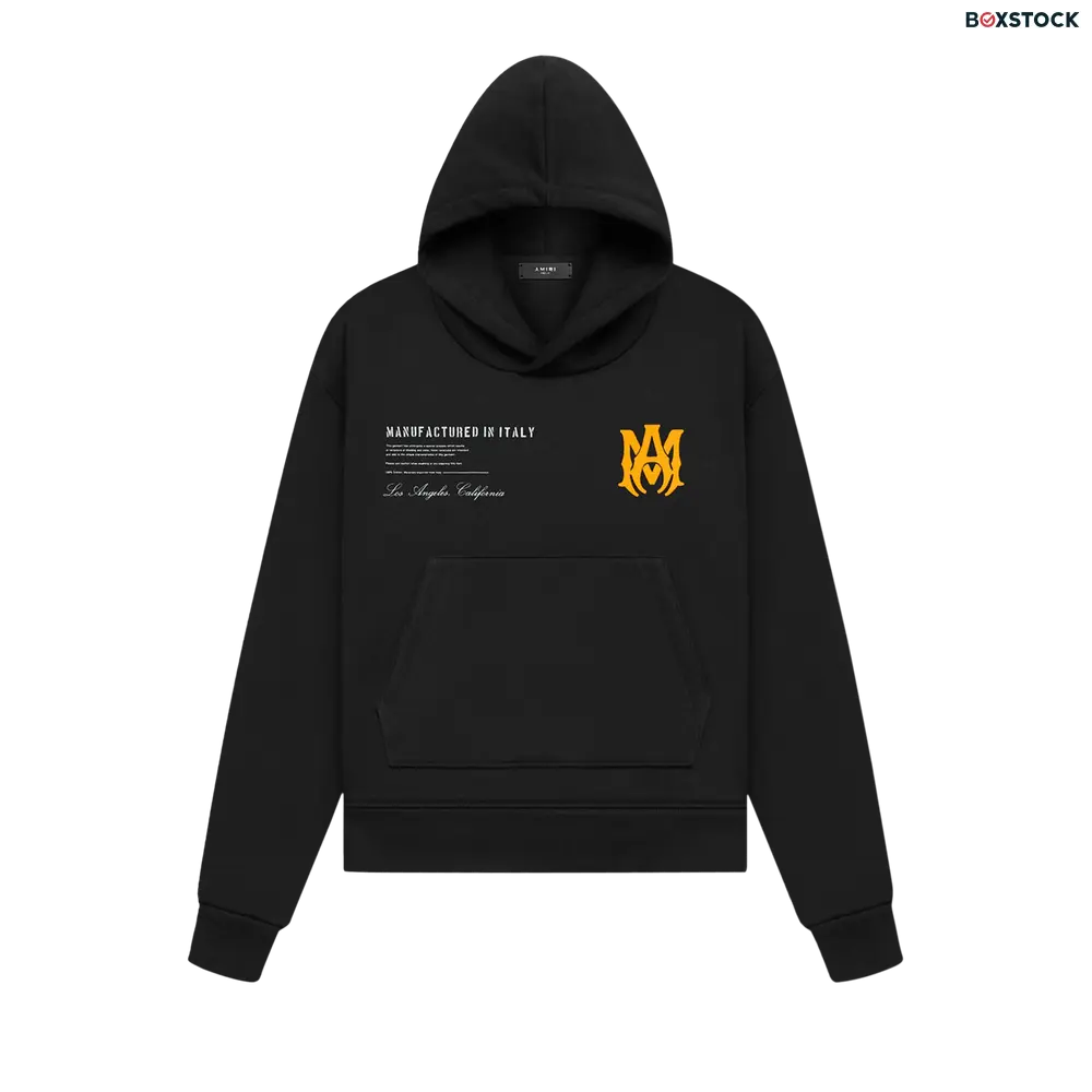 Amiri Military Specs Stencil Hoodie 'Black' Fall/Winter 2022