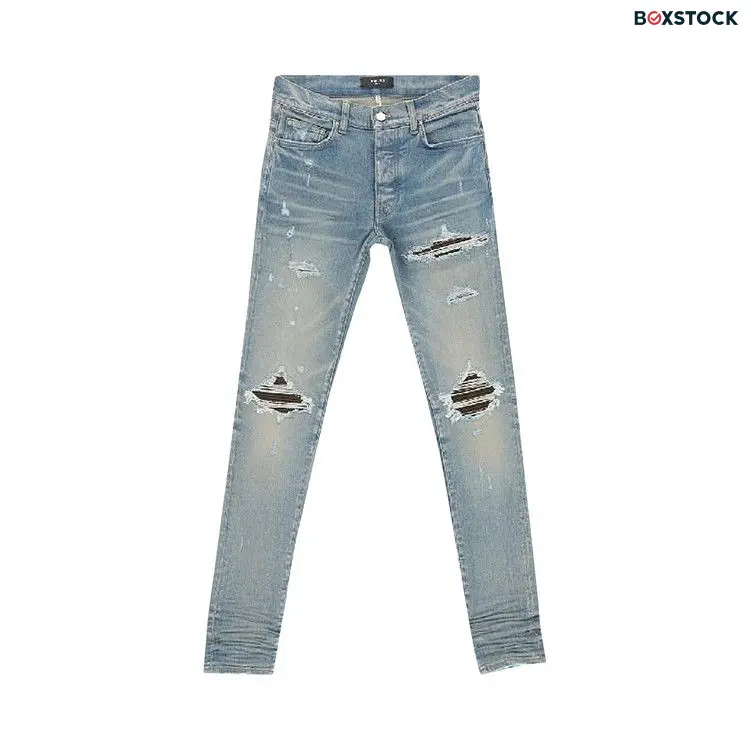 Amiri MX1 Leather Jean 'Indigo' Blue Fall/Winter 2023