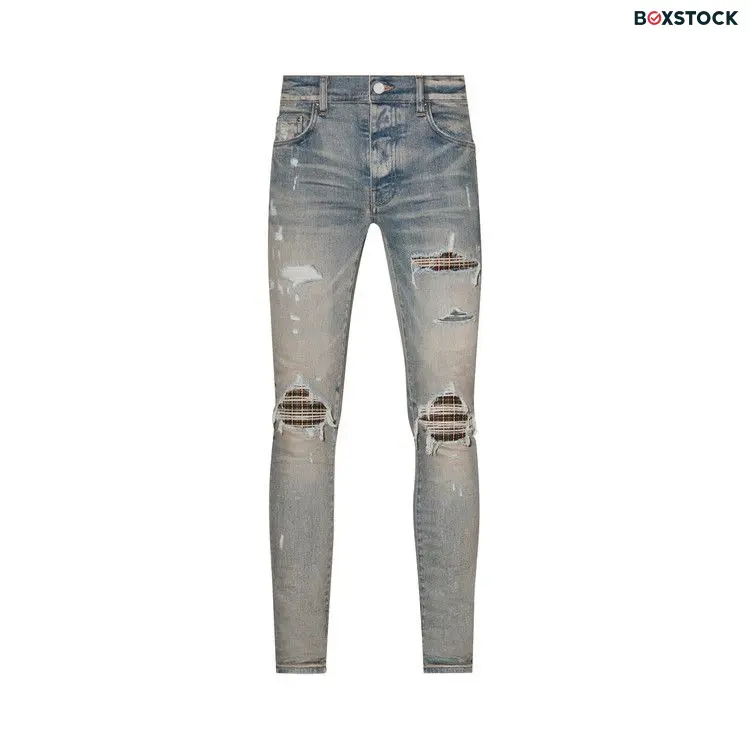 Amiri MX1 Neon Plaid 'Clay Indigo' Blue Fall/Winter 2022