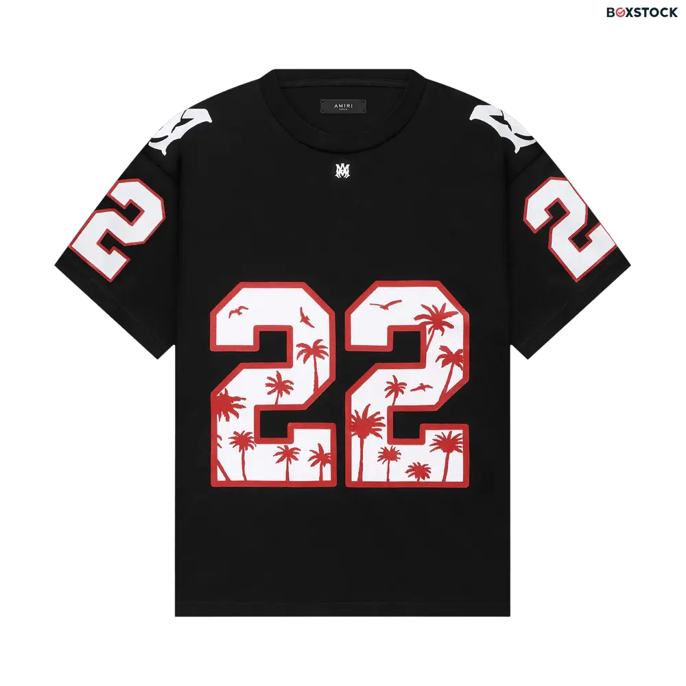Amiri Oversized 22 Football Tee 'Black' Fall/Winter 2023