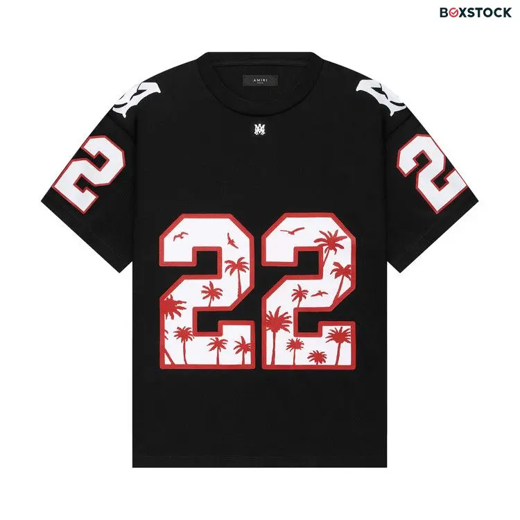 Amiri Oversized 22 Football Tee 'Black' Fall/Winter 2023