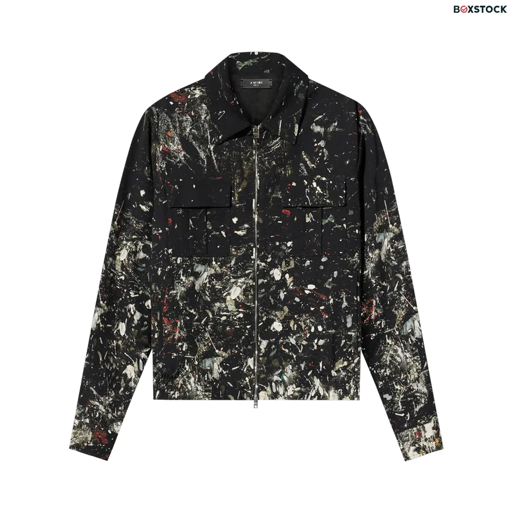 Amiri Paint Splatter Blouson 'Black' Fall/Winter 2022
