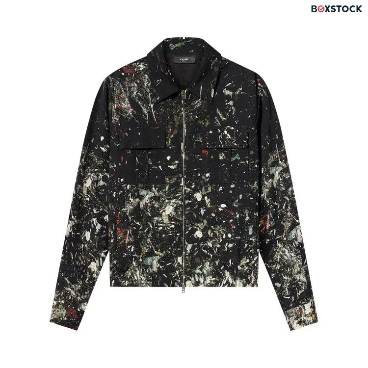 Amiri Paint Splatter Blouson 'Black' Fall/Winter 2022