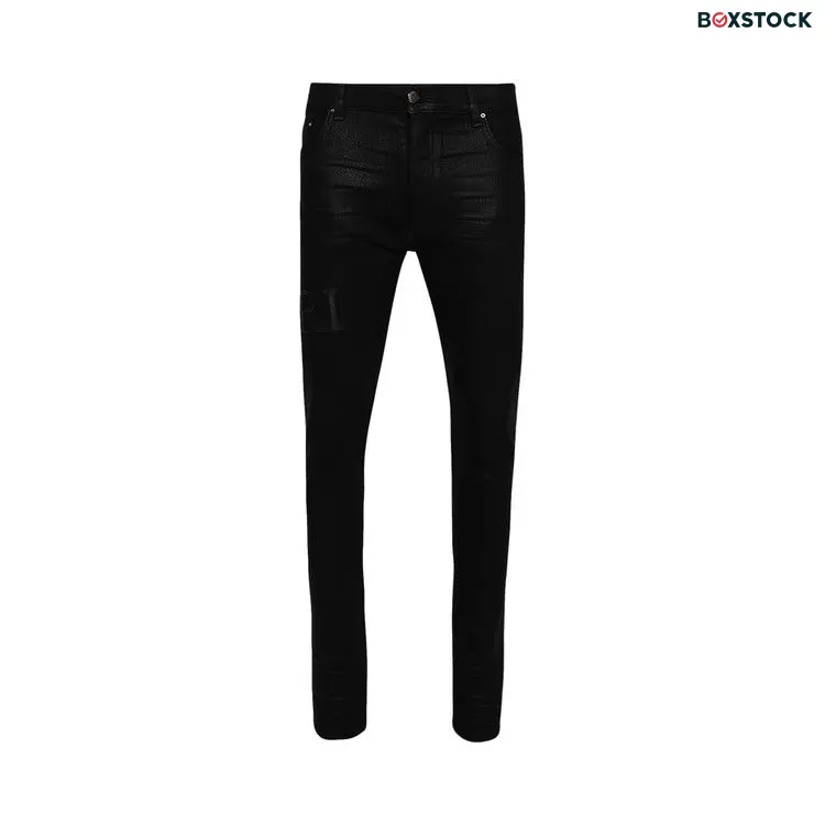 Amiri Serif Logo Wax Skinny Jean 'Black' Fall/Winter 2024