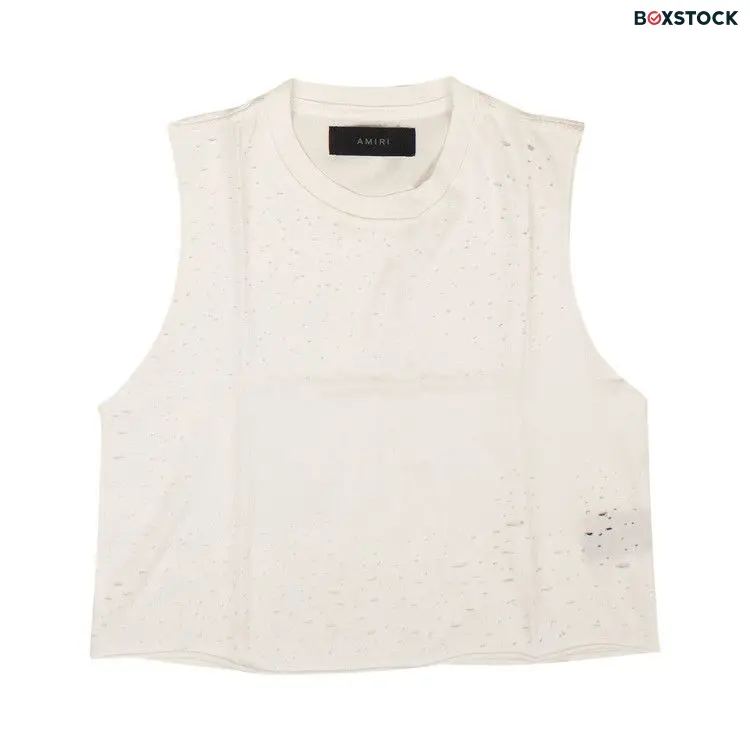 Amiri Shotgun Cropped Muscle Tank 'White'