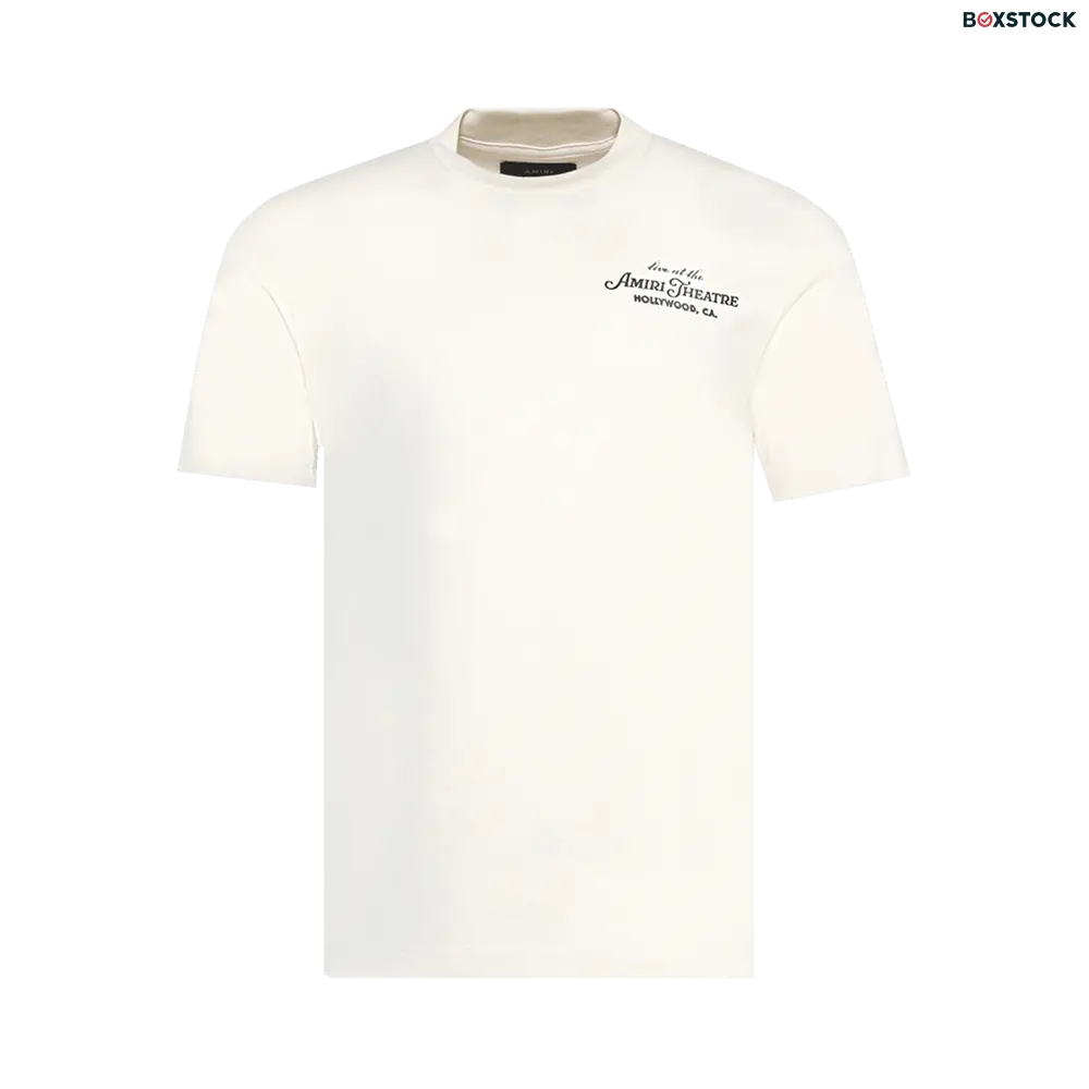 Amiri Theatre Flocked Tee 'Alabaster' White Fall/Winter 2024