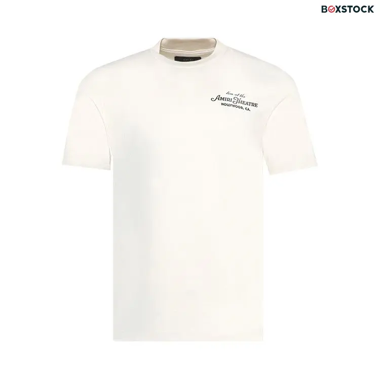 Amiri Theatre Flocked Tee 'Alabaster' White Fall/Winter 2024