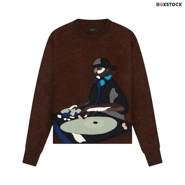 Amiri Turn Table Crew 'Brown' Fall/Winter 2023 AW23MKL010-210-BROW