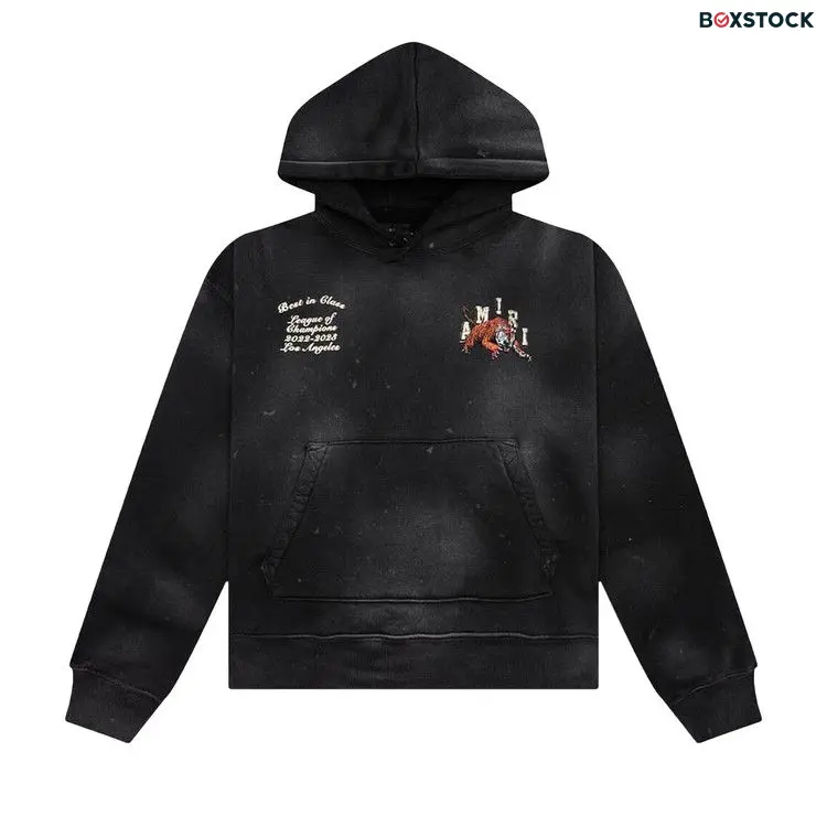 Amiri Vintage Tiger Varsity Hoodie 'Black' Fall/Winter 2023