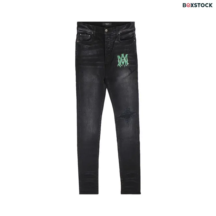 Amiri Watercolor Logo Jean 'Aged Black'
