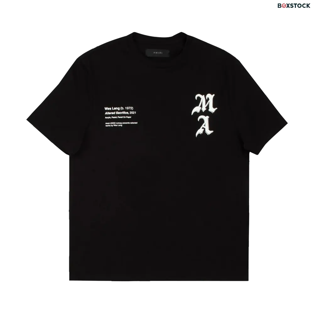 Amiri Wes Lang Checker Skull Tee 'Black' Fall/Winter 2022