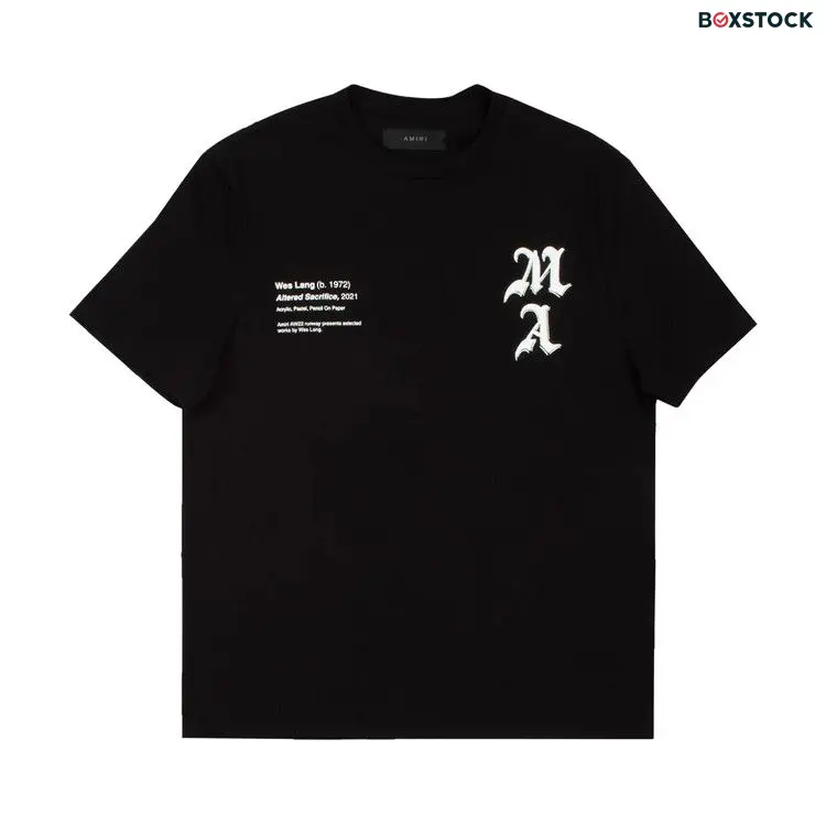 Amiri Wes Lang Checker Skull Tee 'Black' Fall/Winter 2022