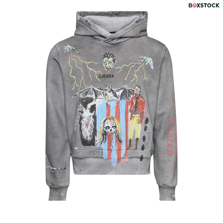 Amiri x Wes Lang Blood 38 Hoodie 'Heather Grey' Fall/Winter 2022