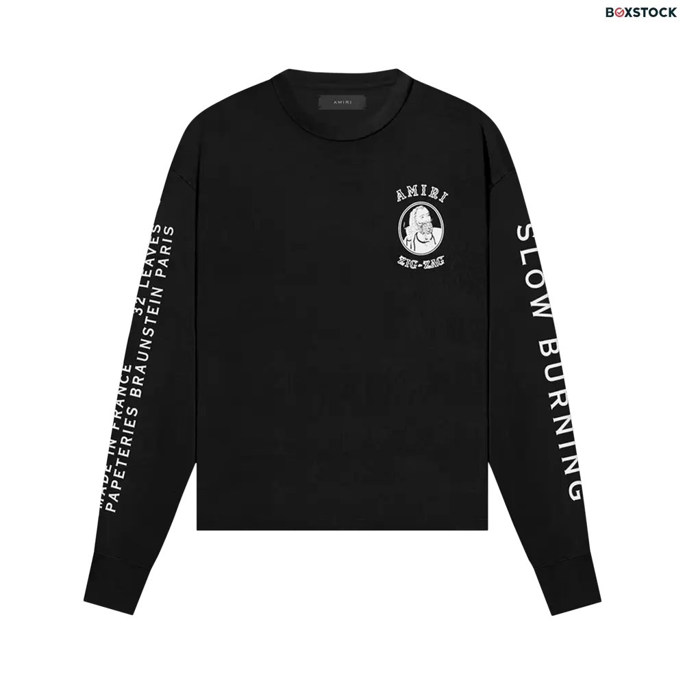 Amiri Zig Zag Long-Sleeve...