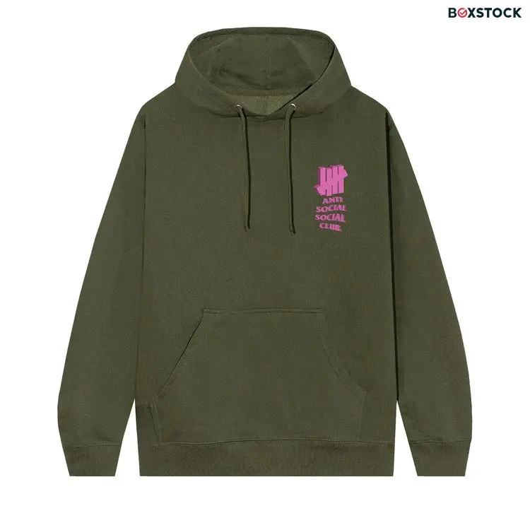 Anti Social Social Club 1st And La Brea Hoodie 'Army Heather' Green Spring/Summer 2022