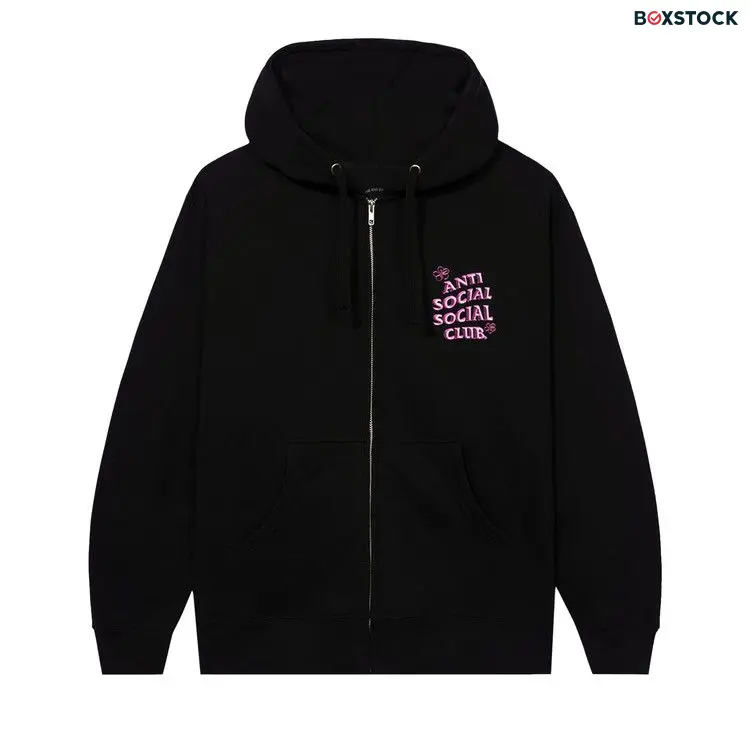 Anti Social Social Club Coral Crush Zip Hoodie 'Black' Fall/Winter 2022