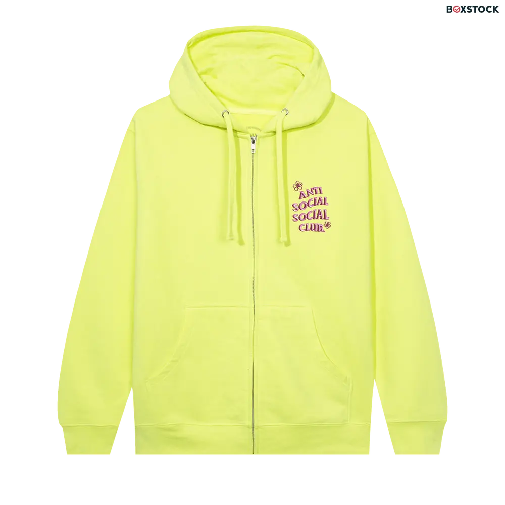 Anti Social Social Club Coral Crush Zip Hoodie 'Yellow' Fall/Winter 2022