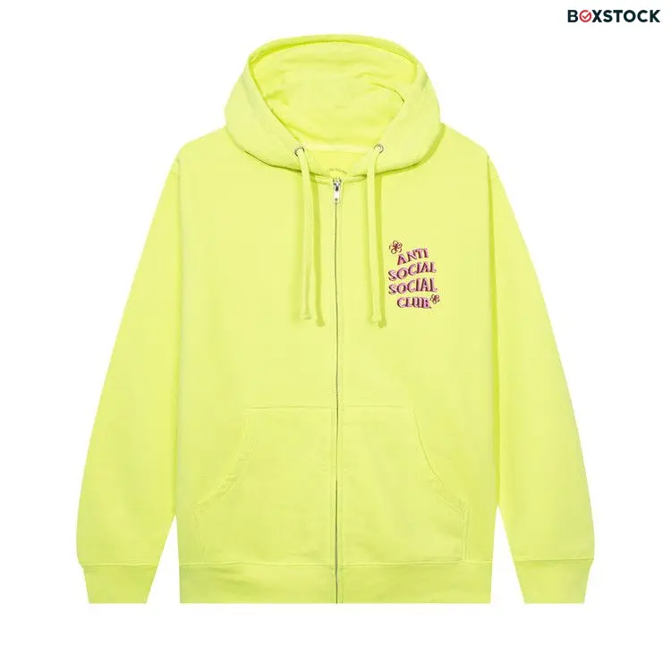 Anti Social Social Club Coral Crush Zip Hoodie 'Yellow' Fall/Winter 2022
