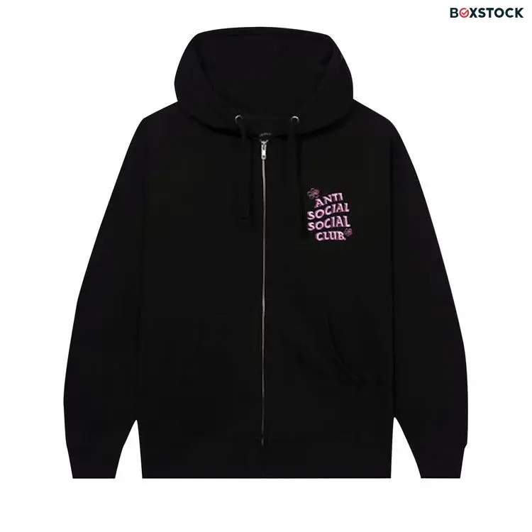 Anti Social Social Club Coral Crush Zip Up Hoodie 'Black' Fall/Winter 2022 0657-1FW220319CCZUH-BLAC