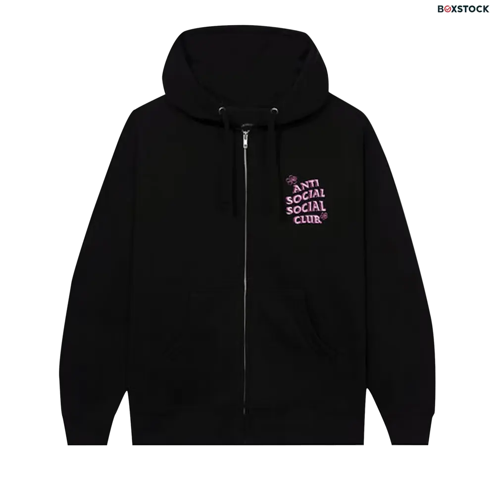 Anti Social Social Club Coral Crush Zip Up Hoodie 'Black' Fall/Winter 2022 0657-1FW220319CCZUH-BLAC