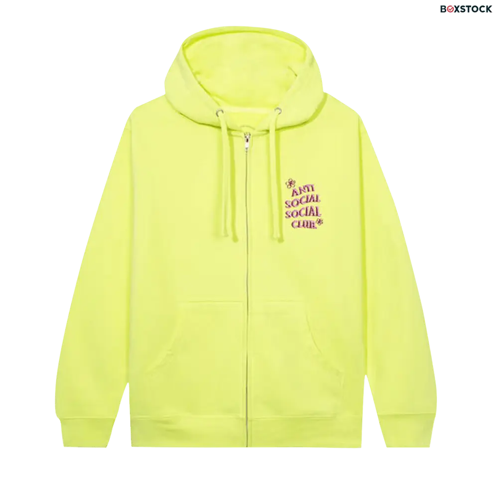 Anti Social Social Club Coral Crush Zip Up Hoodie 'Yellow' Fall/Winter 2022