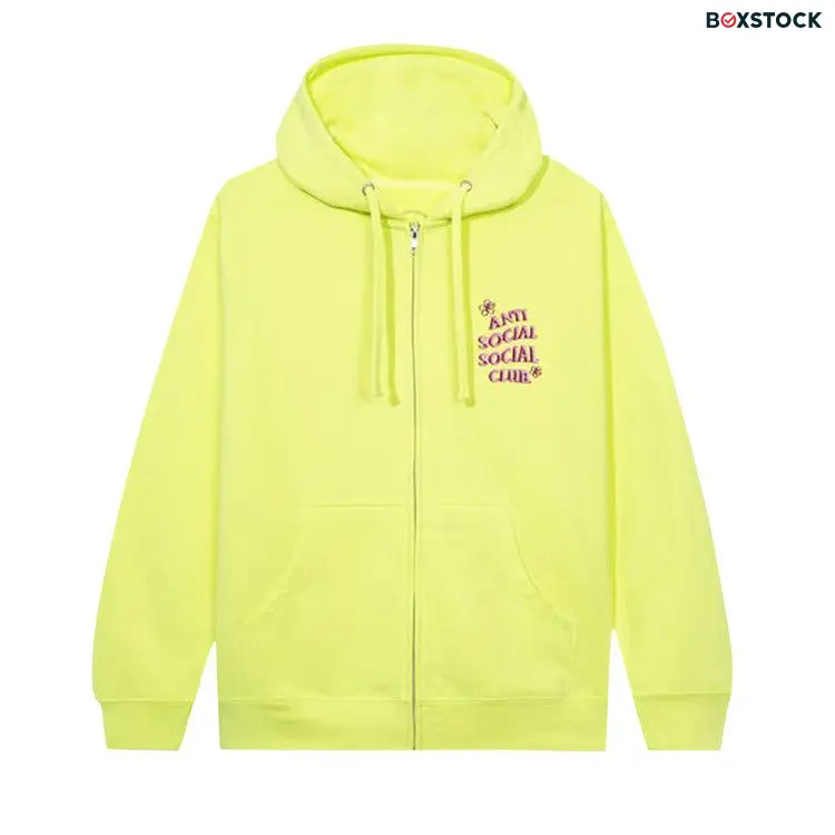 Anti Social Social Club Coral Crush Zip Up Hoodie 'Yellow' Fall/Winter 2022