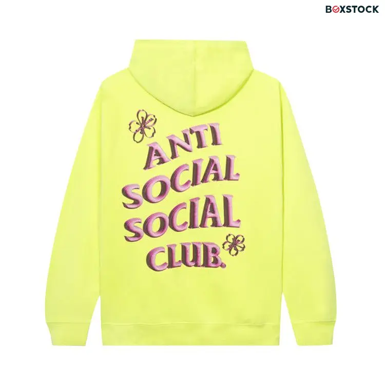 Anti Social Social Club Coral Crush Zip Up Hoodie 'Yellow' Fall/Winter 2022