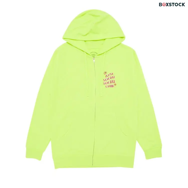Anti Social Social Club Coral Crush Zip Up Hoodie 'Yellow' Fall/Winter 2022 0657-1FW220319CCZUH-YELL