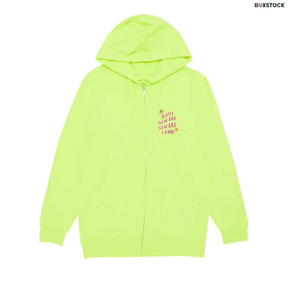 Anti Social Social Club Coral Crush Zip Up Hoodie 'Yellow' Fall/Winter 2022 0657-1FW220319CCZUH-YELL