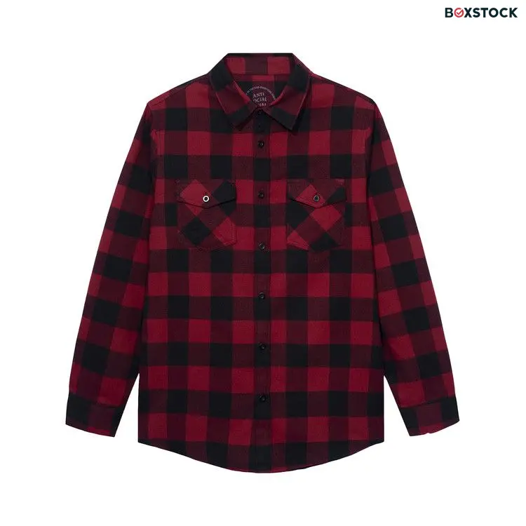 Anti Social Social Club Happiest Place On Earth Flannel 'Red' Fall/Winter 2022 0657-1FW220304HPOEF-RED