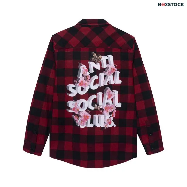 Anti Social Social Club Happiest Place On Earth Flannel 'Red' Fall/Winter 2022 0657-1FW220304HPOEF-RED